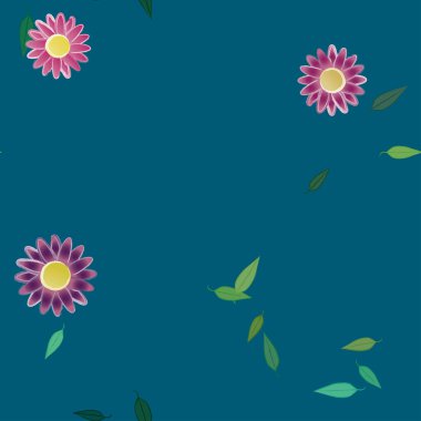 Yaprakları pürüzsüz arkaplan, vektör illüstrasyonu