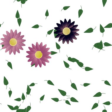 Yaprakları pürüzsüz arkaplan, vektör illüstrasyonu