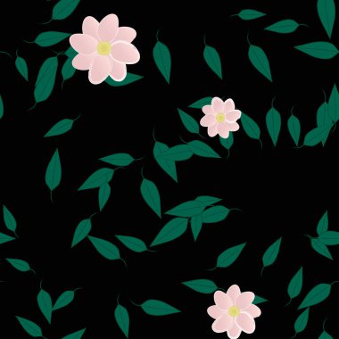 Yaprakları pürüzsüz arkaplan, vektör illüstrasyonu