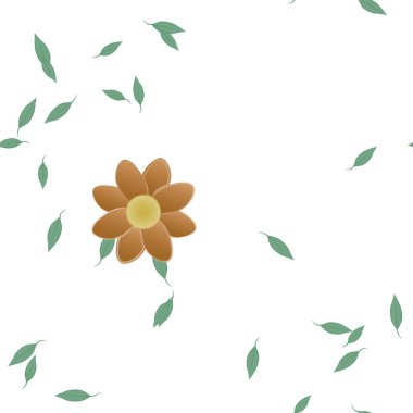 Yaprakları pürüzsüz arkaplan, vektör illüstrasyonu