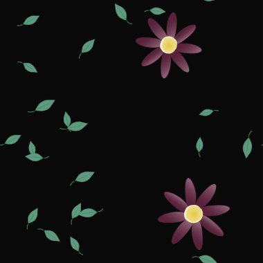 Yaprakları pürüzsüz arkaplan, vektör illüstrasyonu