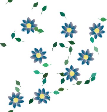 soyut çiçekler ve pürüzsüz arkaplan, vektör illüstrasyonu