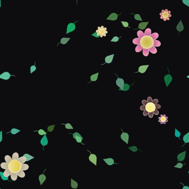 Yaprakları pürüzsüz arkaplan, vektör illüstrasyonu