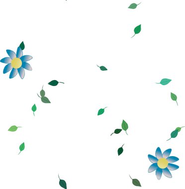 Yaprakları pürüzsüz arkaplan, vektör illüstrasyonu