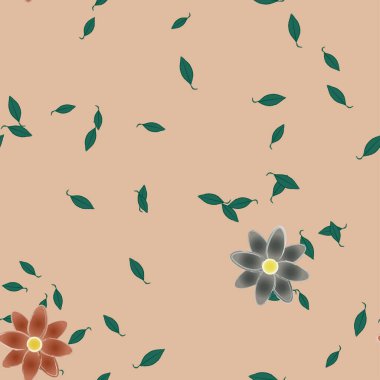 Yaprakları pürüzsüz arkaplan, vektör illüstrasyonu