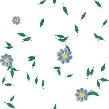 Yaprakları pürüzsüz arkaplan, vektör illüstrasyonu