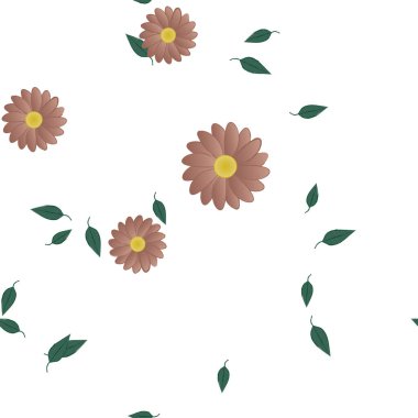 Yaprakları pürüzsüz arkaplan, vektör illüstrasyonu