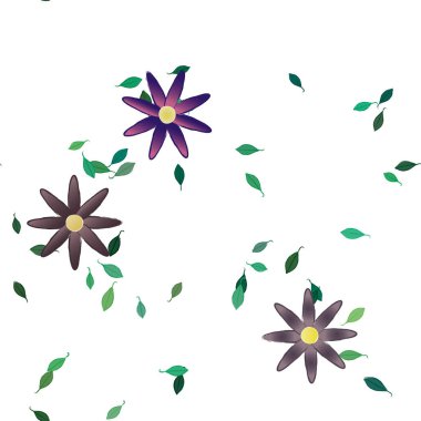 Yaprakları pürüzsüz arkaplan, vektör illüstrasyonu