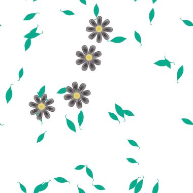 soyut çiçekler ve pürüzsüz arkaplan, vektör illüstrasyonu