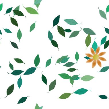 Yaprakları pürüzsüz arkaplan, vektör illüstrasyonu