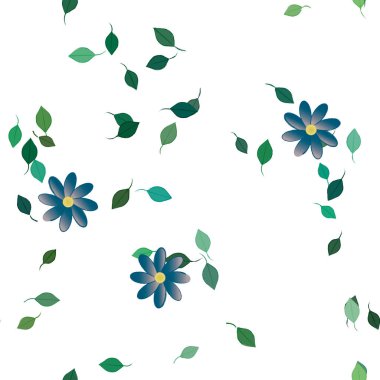 Yaprakları pürüzsüz arkaplan, vektör illüstrasyonu