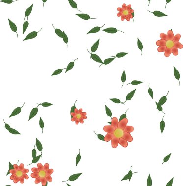 Yaprakları pürüzsüz arkaplan, vektör illüstrasyonu