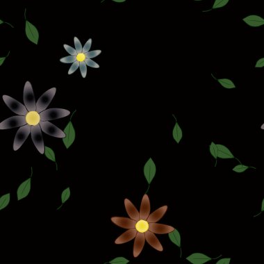 Yaprakları pürüzsüz arkaplan, vektör illüstrasyonu