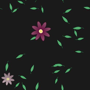 soyut çiçekler ve pürüzsüz arkaplan, vektör illüstrasyonu