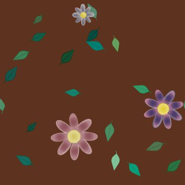 Yaprakları pürüzsüz arkaplan, vektör illüstrasyonu