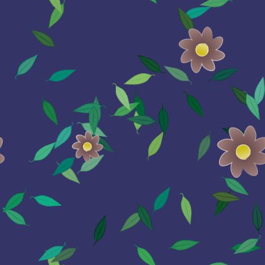 Yaprakları pürüzsüz arkaplan, vektör illüstrasyonu