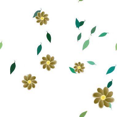 Yaprakları pürüzsüz arkaplan, vektör illüstrasyonu