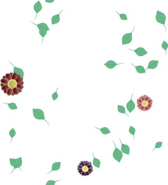 Yaprakları pürüzsüz arkaplan, vektör illüstrasyonu