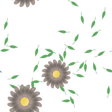 soyut çiçekler ve pürüzsüz arkaplan, vektör illüstrasyonu