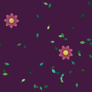 Yaprakları pürüzsüz arkaplan, vektör illüstrasyonu