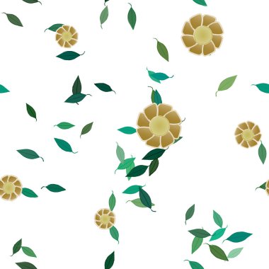 Yaprakları pürüzsüz arkaplan, vektör illüstrasyonu