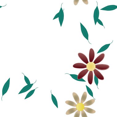 Yaprakları pürüzsüz arkaplan, vektör illüstrasyonu