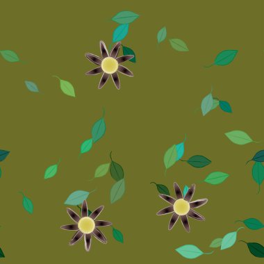 Yaprakları pürüzsüz arkaplan, vektör illüstrasyonu