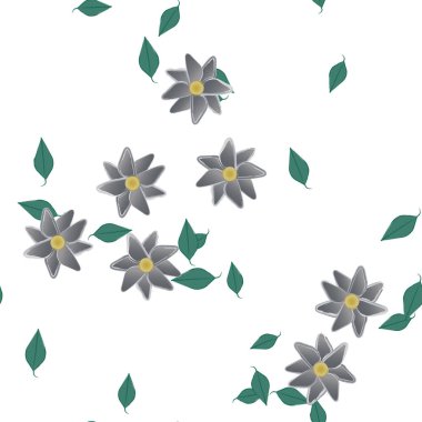 Yaprakları pürüzsüz arkaplan, vektör illüstrasyonu