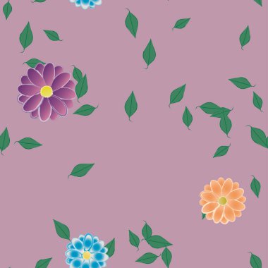 Yaprakları pürüzsüz arkaplan, vektör illüstrasyonu