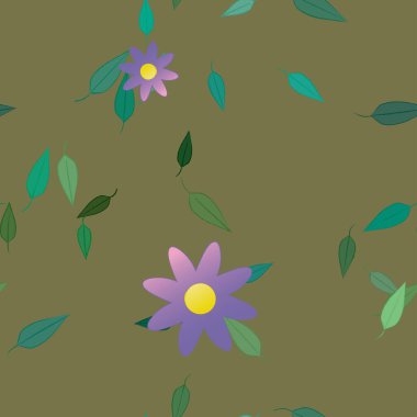 Yaprakları pürüzsüz arkaplan, vektör illüstrasyonu