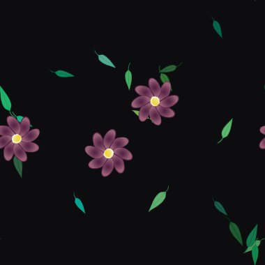 Yaprakları pürüzsüz arkaplan, vektör illüstrasyonu