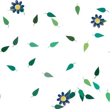 soyut çiçekler ve pürüzsüz arkaplan, vektör illüstrasyonu