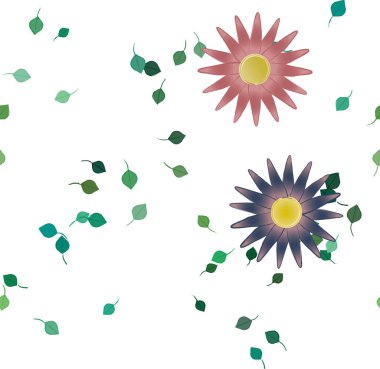 Yaprakları pürüzsüz arkaplan, vektör illüstrasyonu