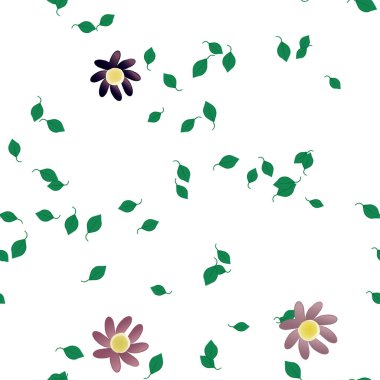 Yaprakları pürüzsüz arkaplan, vektör illüstrasyonu