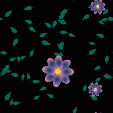 Yaprakları pürüzsüz arkaplan, vektör illüstrasyonu