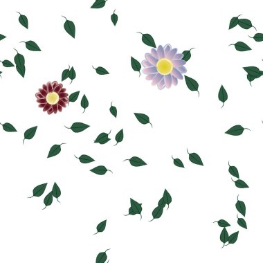 Yaprakları pürüzsüz arkaplan, vektör illüstrasyonu