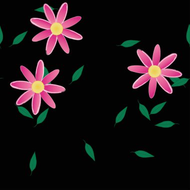 Yaprakları pürüzsüz arkaplan, vektör illüstrasyonu