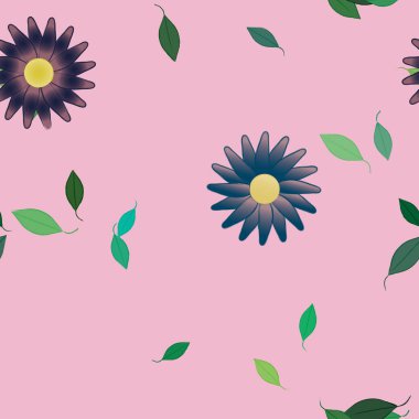 Yaprakları pürüzsüz arkaplan, vektör illüstrasyonu