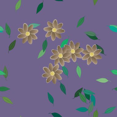 Yaprakları pürüzsüz arkaplan, vektör illüstrasyonu