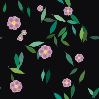 Yaprakları pürüzsüz arkaplan, vektör illüstrasyonu