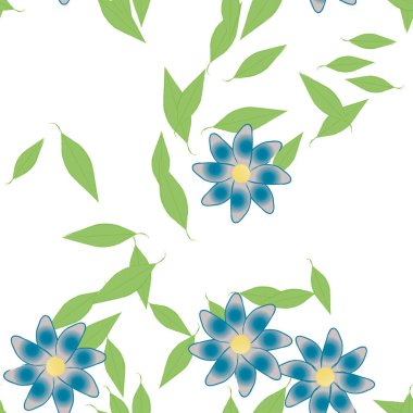 Yaprakları pürüzsüz arkaplan, vektör illüstrasyonu