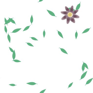 Yaprakları pürüzsüz arkaplan, vektör illüstrasyonu