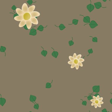 Yaprakları pürüzsüz arkaplan, vektör illüstrasyonu