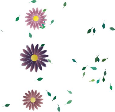 Yaprakları pürüzsüz arkaplan, vektör illüstrasyonu