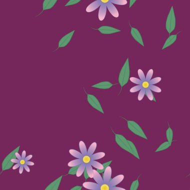 Yaprakları pürüzsüz arkaplan, vektör illüstrasyonu