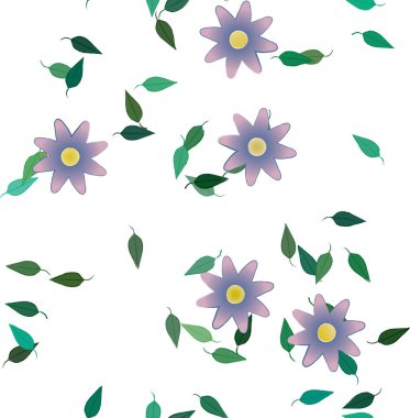 Yaprakları pürüzsüz arkaplan, vektör illüstrasyonu