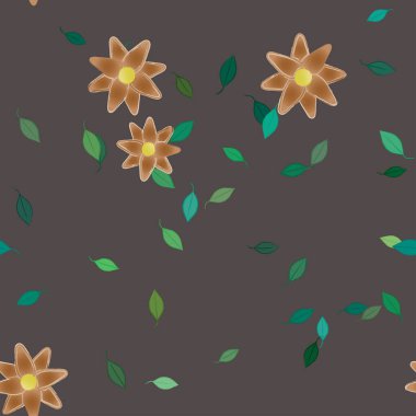 Yaprakları pürüzsüz arkaplan, vektör illüstrasyonu