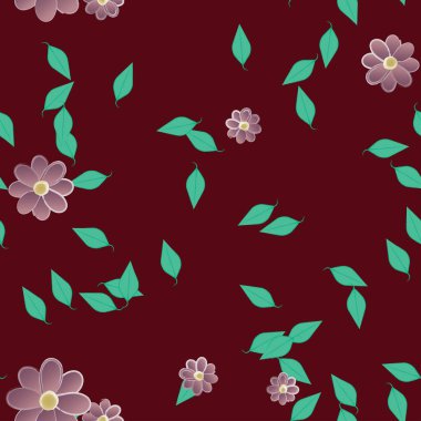 Yaprakları pürüzsüz arkaplan, vektör illüstrasyonu