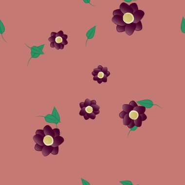 Yaprakları pürüzsüz arkaplan, vektör illüstrasyonu