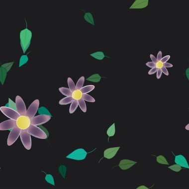 Yaprakları pürüzsüz arkaplan, vektör illüstrasyonu